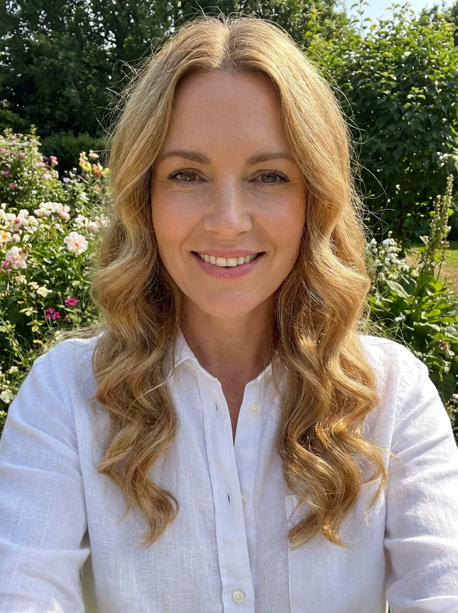 Long Curly Layers in Golden Blonde